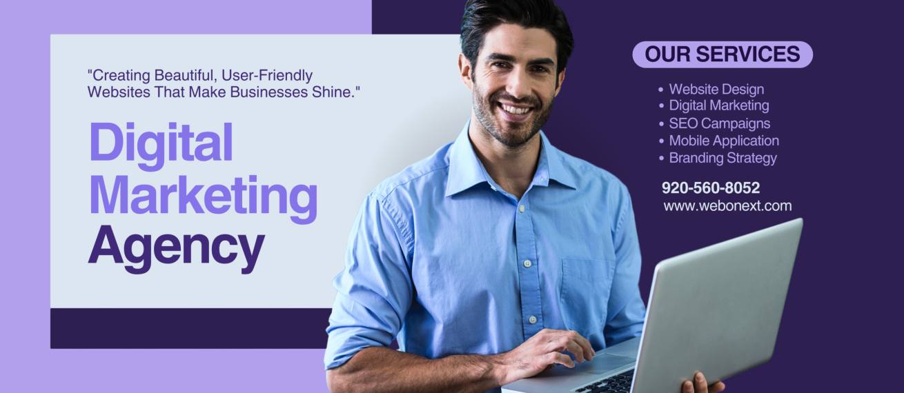 White and Blue Modern Professional Digital Marketing Service Banner White and Blue Modern Professional Digital Marketing Service Banner